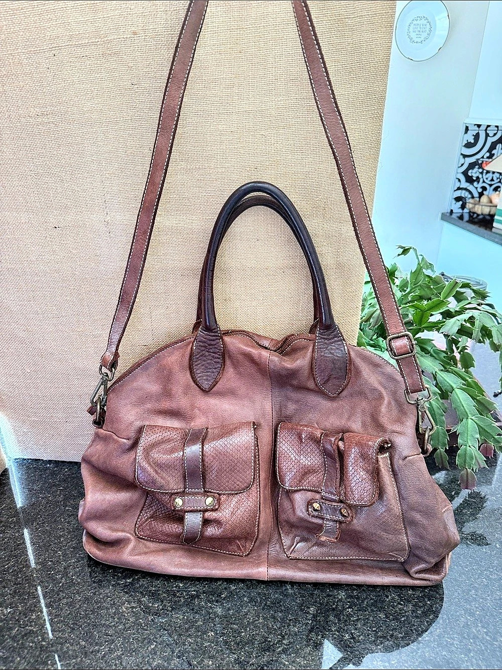 Costanza Rota Lisa Brown Leather Handbag